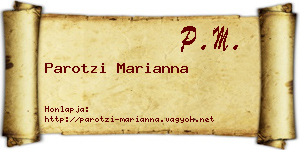 Parotzi Marianna névjegykártya